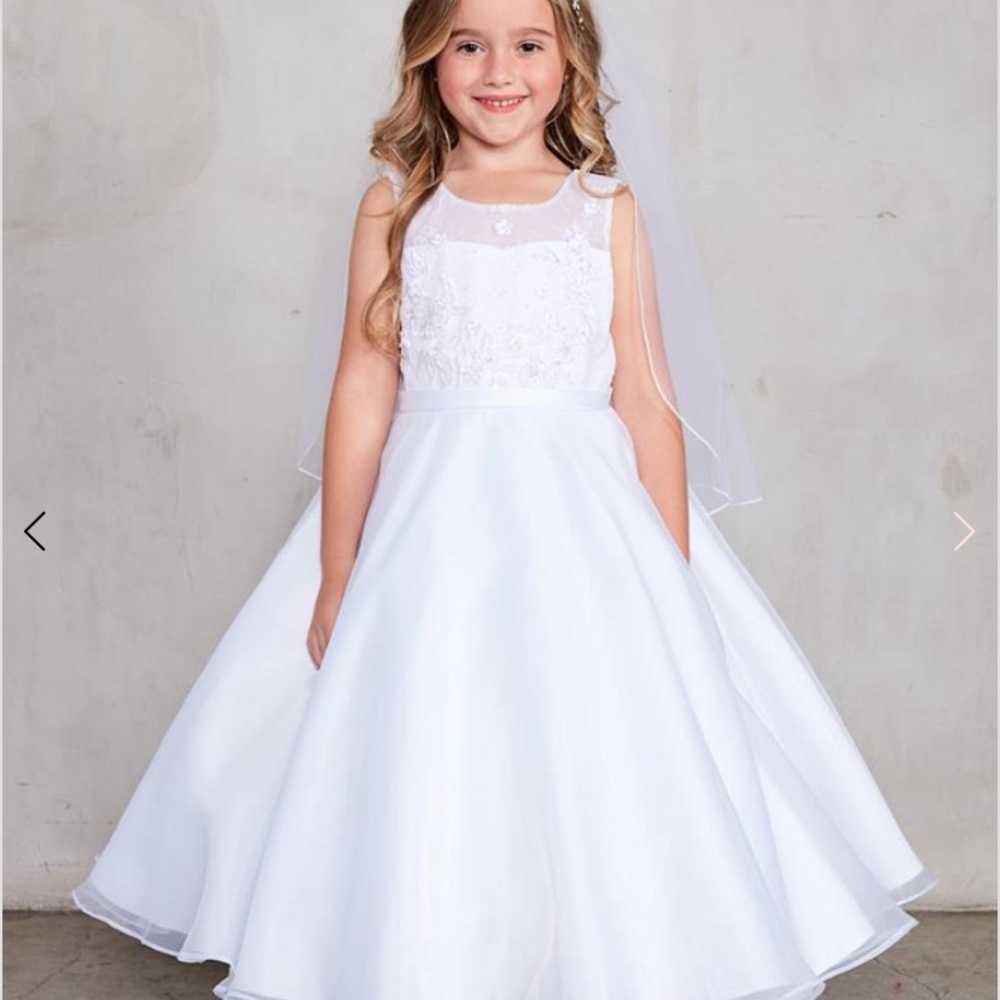 IVORY GOWN LACE BODICE ORGANZA SKIRT/ Gown size 12/ brand new/ Hist Pick
